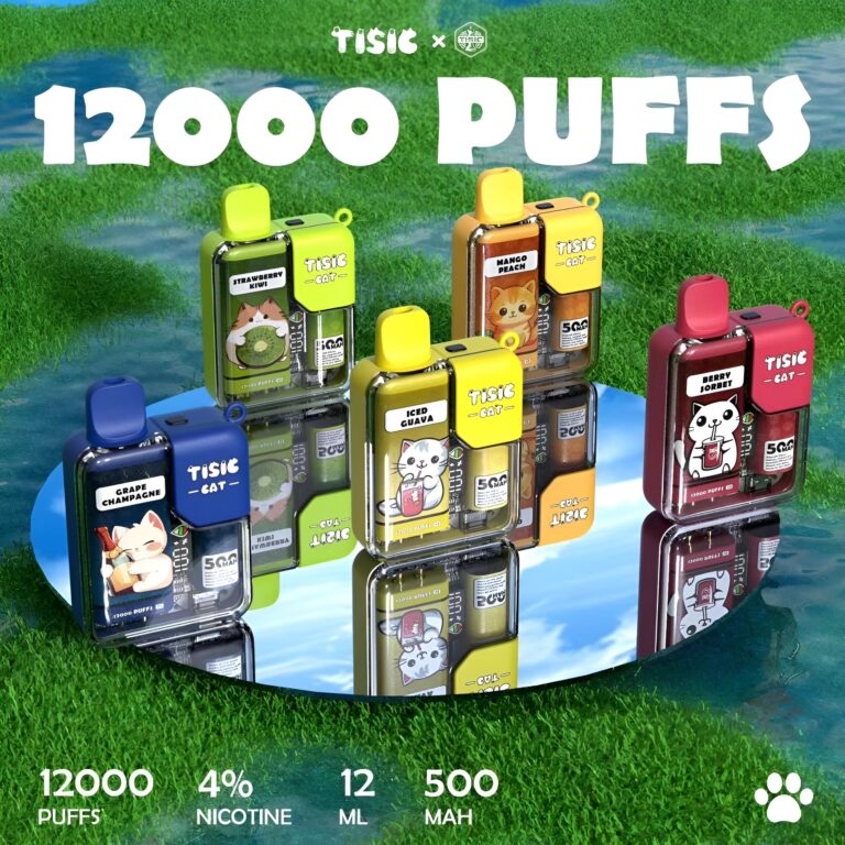 TISIC 貓12000口一次性主機|萌系設計超長續航 TISIC 貓12000Puffs拋棄式電子煙